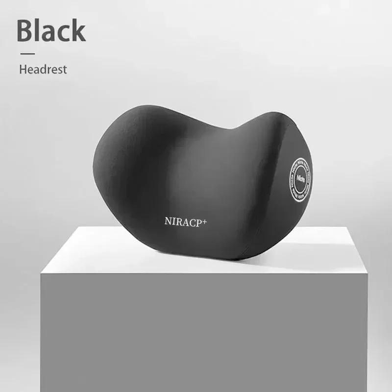 Ergonomic Car Headrest and Lumbar Support Set Memory Foam Neck Cushion Breathable Plush Cover Universal Vehicle Interior Comfort
