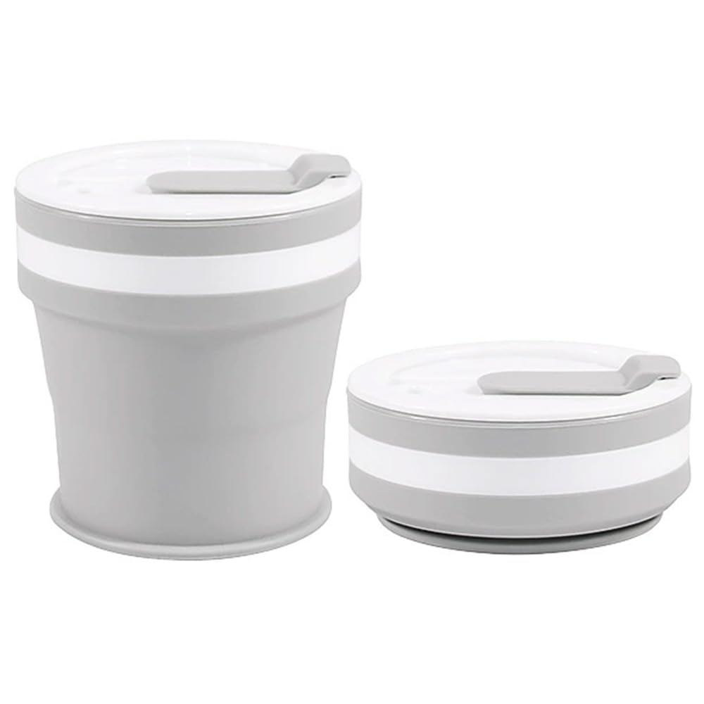 

Складная чашка с крышкой 350 мл портативная кофейная чашка с трубочкой вставляемая термостойкая складная для хранения с крышкой многофункциональная складная чашка из силикона