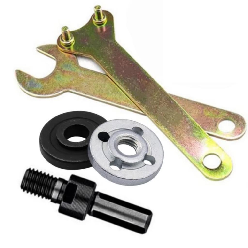 Drill Adapter Universal Drill Adapter with Flange Nut PartsKit, for Cutting Disc Polishing Wheel Metals Handle Holder Adapter