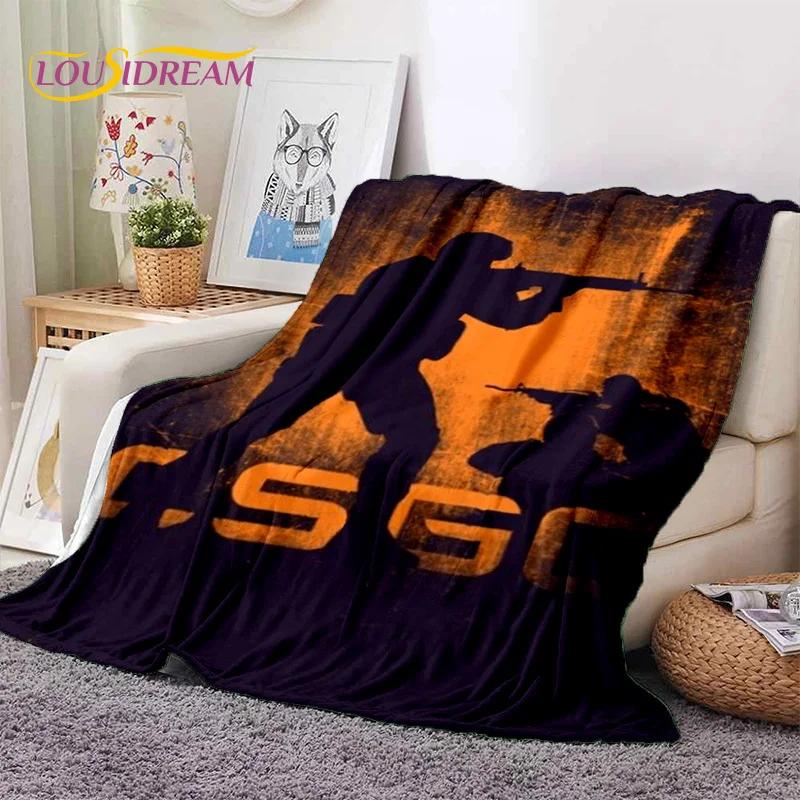CS GO,Counter Strike Game Gamer Soft Flannel Blankets,Throw Blanket Comfortable Blanket for Picnic Beds Sofa Home Bedroom Gifts