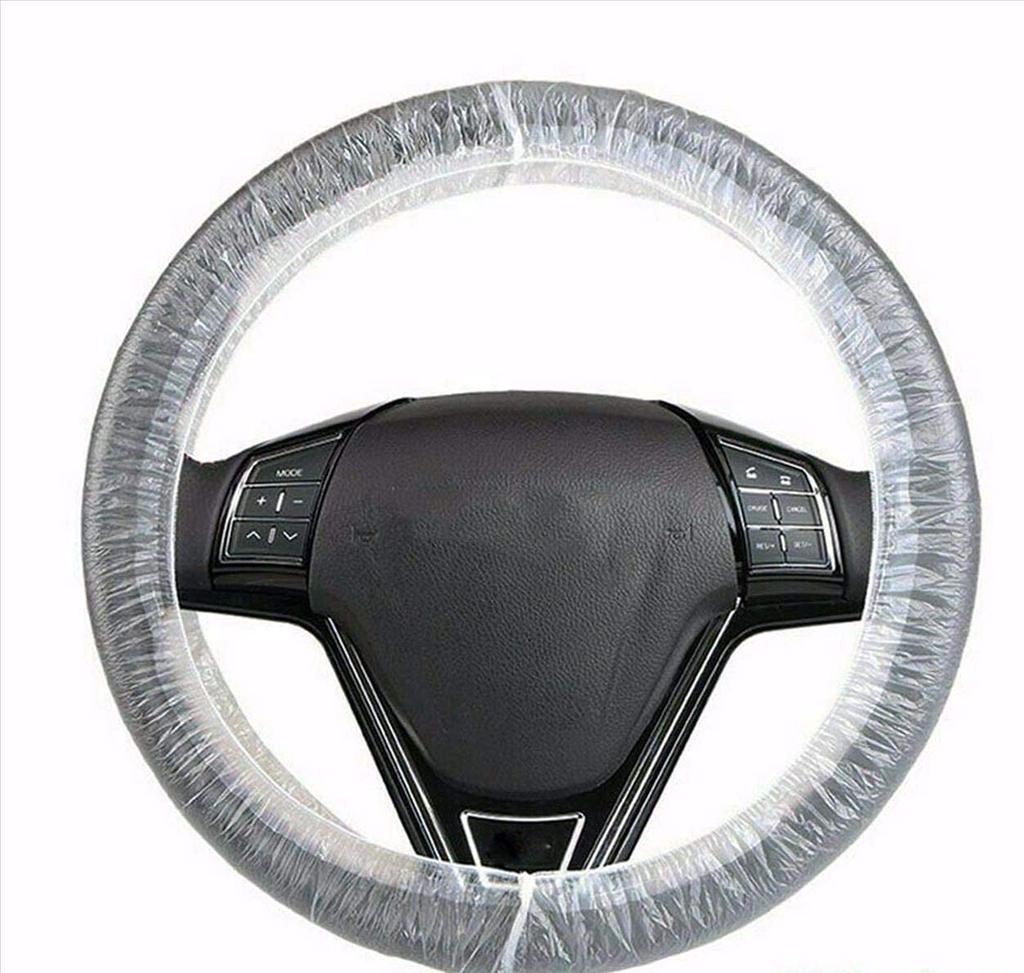 moonwood Steering Wheel Cover Thin Disposable Steering Vinyl Regular Car Light Car Truck 500 Pieces Simple Cover