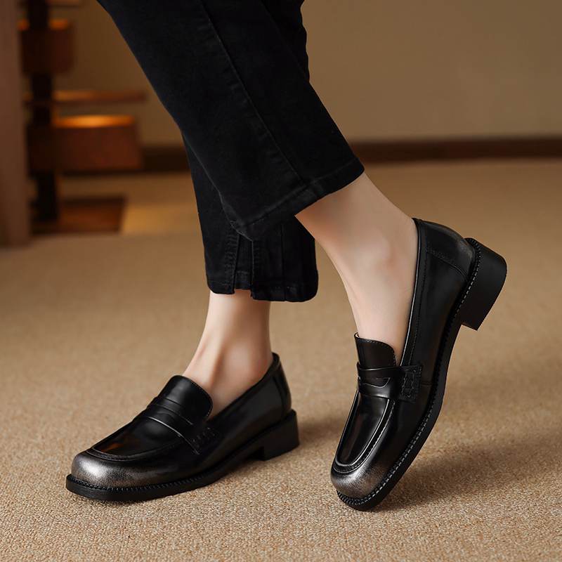 Krazing Pot Cow Skin Round Toe Size 42 Loafers Med Heels Slip On Gladiator Gladiator Autumn Pumps