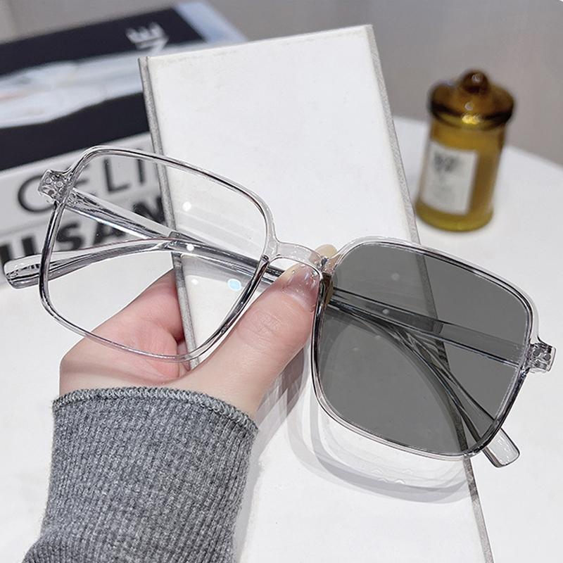 Anti Blue Light Glasses Women Men Vintage Eyeglass Woman Frame Square Glasses Oversized Big Size Lenses Blocking Eyeglasses