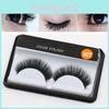 027 Natural Long False Eyelashes Bulk Wholesale 2000 Pairs Handmade Cotton Stem Fake Eyelashes