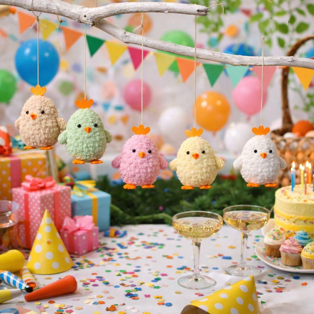 Handmade Easter Chick Decoration Cute Chick Figurine Animal Pendant  Easter Celebration