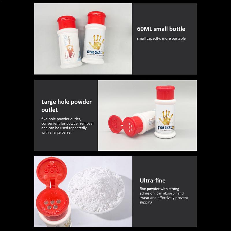 Prášek na úchop do posilovny Absorbující pot Posilovací prášek na úchop 60 ml Přenosné fitness potřeby Lehký hořčíkový prášek na basketbal