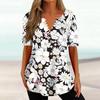 2023 Summer Women Printed Loose-Fitting Pullover Tee Tops
