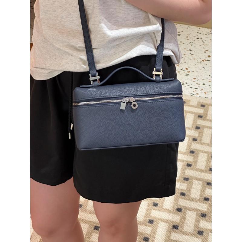 2025 Genuine Leather Lunch Box Bag Crossbody Shoulder Handbag Women 19cm Medium Size