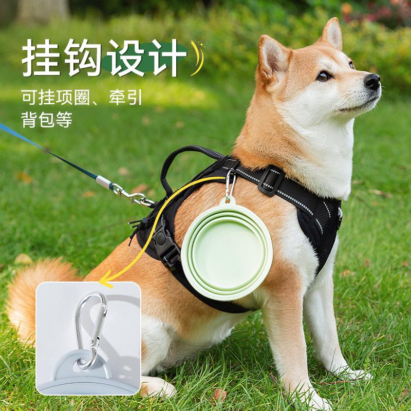 Neuer Hund geht aus einfarbig faltbare Schüssel Teddy als Bär mittelgroßer und großer Hund Hängenapf Katze Trinknapf Haustiernapf