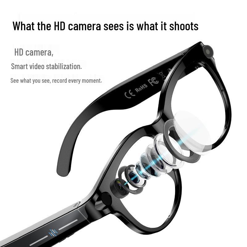 M89 Bluetooth Smart Glasses with 200W HD Camera, Image Recognition, Object Identification, and AI Translation.