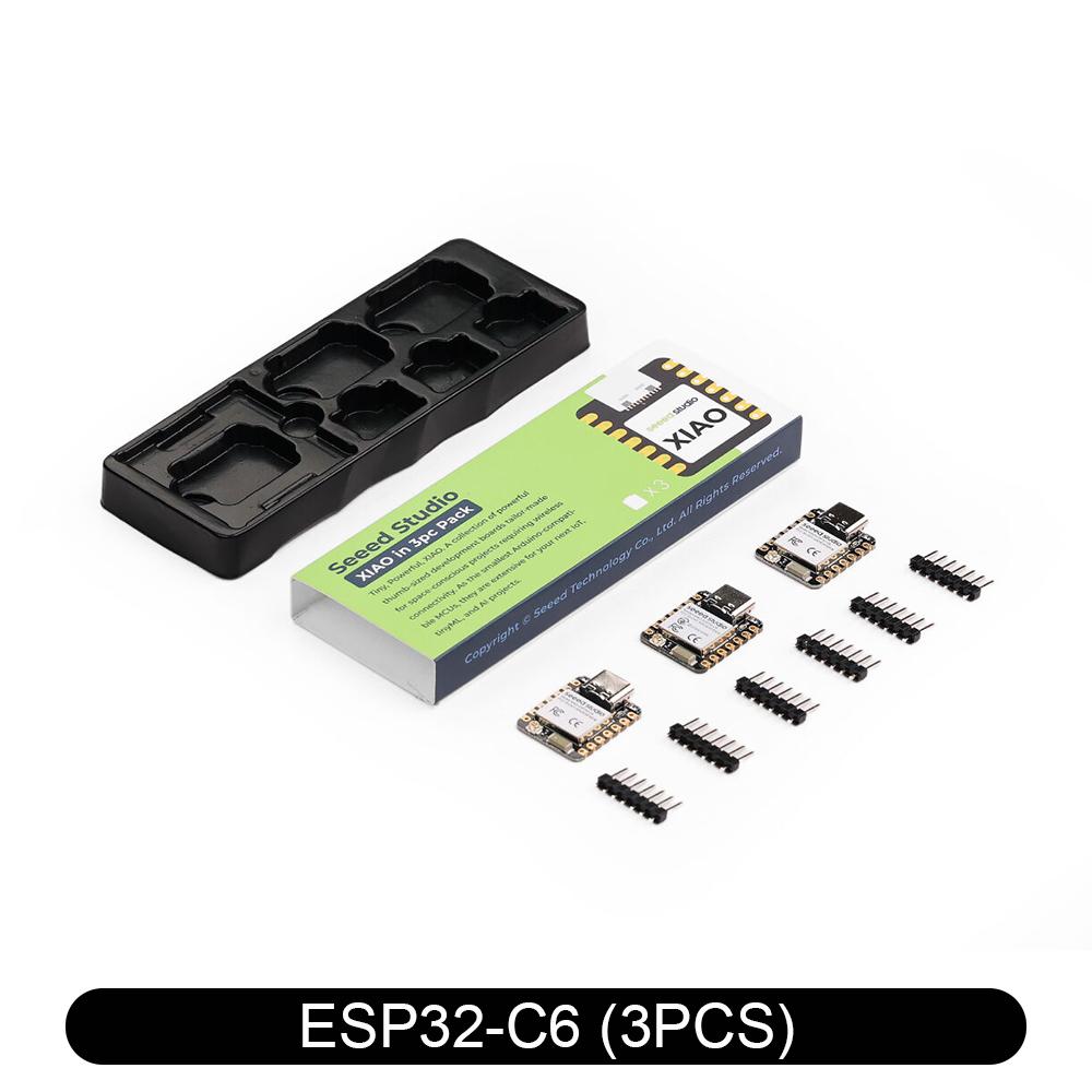 

Seeed Studio XIAO ESP32-C6 (3PCS) MCU Board 2.4GHz Wi-Fi 6 Radio Connectivity BLE 5.0 Thread Zigbee Smart Home Application