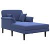Chaise Longue Police Blue Velvet