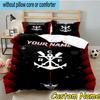 Custom Name FLAMENGO Emblem Design Bedding Set 3PCS Duvet Cover Closure Includes 1 Duvet Cover & 2 Pillowcases for All Seasons Bedroom Decor