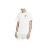 Nike T Shirts Men's White Crew Neck Moderate Straight Fit DO2320-100
