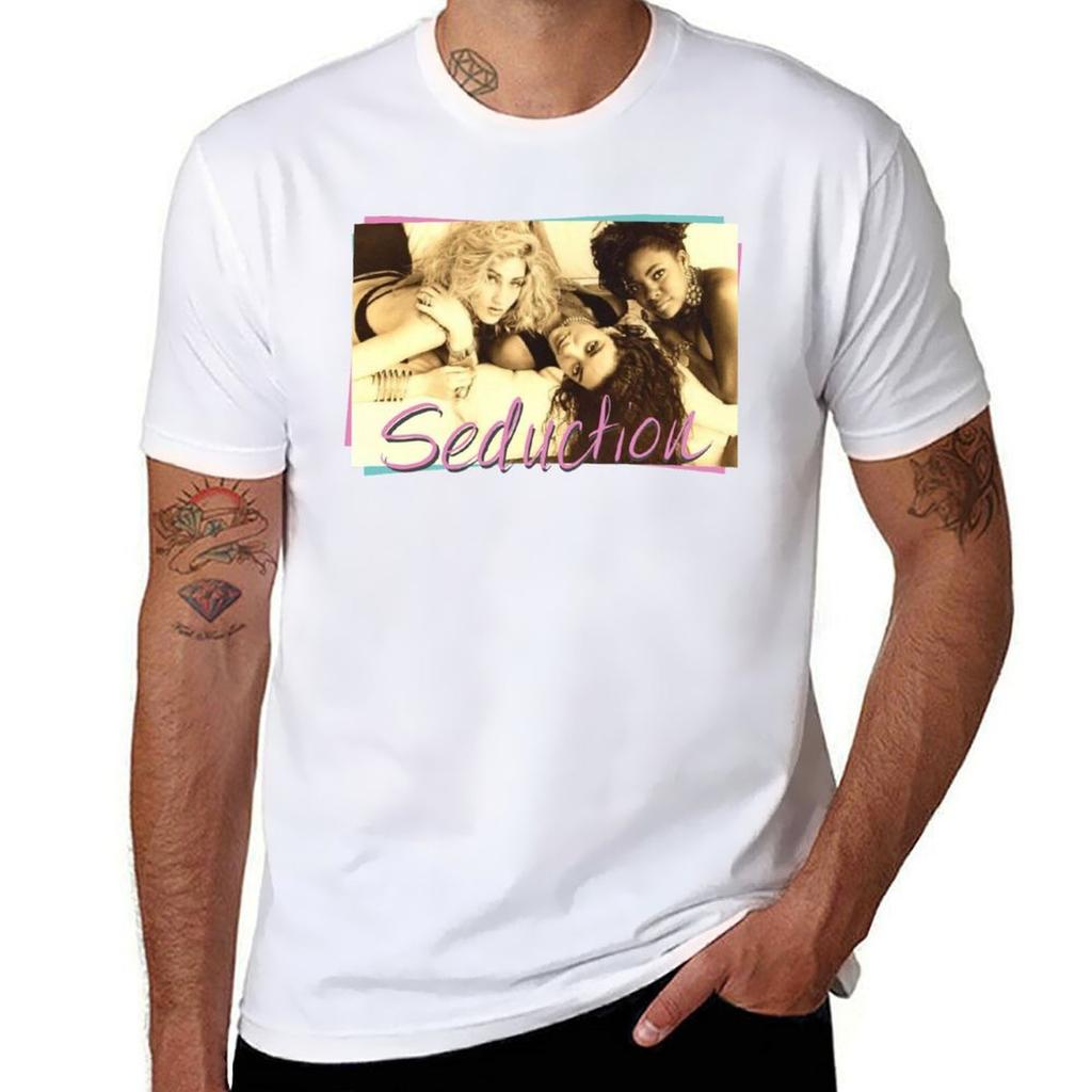 Seduction girl band TShirt Basic Breathable Solid Color TShirt