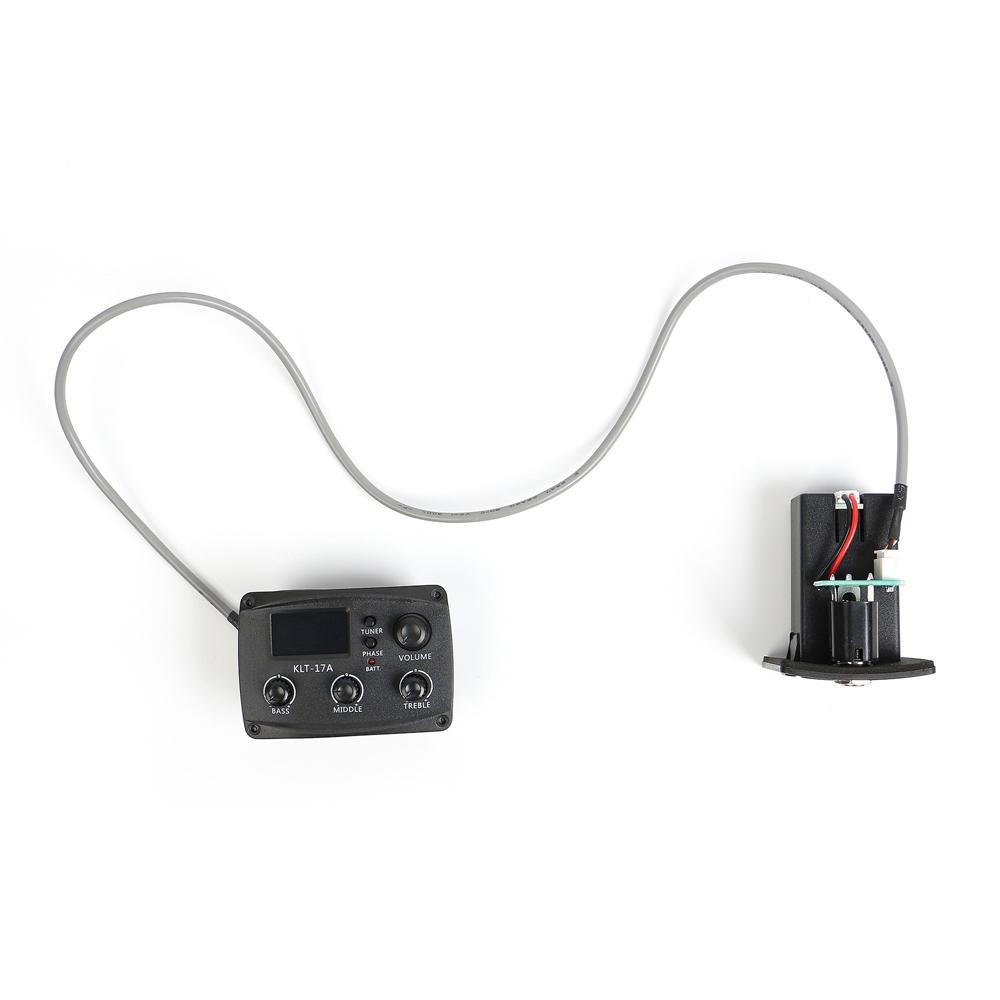 Acoustic Guitar Pickup Folk Classical Guitar Pickup LCD Display with 4-band EQ for Folk Guitar