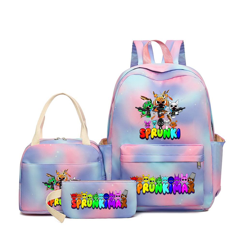 Rhythm Box Student School Bag Children's Backpack Backpack Three-piece Set