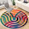 1pc Colorful Swirl Pattern Chair Carpet for Office Non-Slip, Machine Washable Rug for Office, Room - Holiday Decor, Machine Made yy251016053