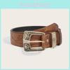 Fashion Pattern Flower Metal Buckle Decoration Women Casual Belt For Use Daily