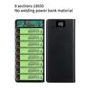 DIY 8*18650 Battery Power Bank Case Charge Storage Box 5V Dual USB Type C Battery Holder Box PD QC3.0 Fast Charge For SmartPhone