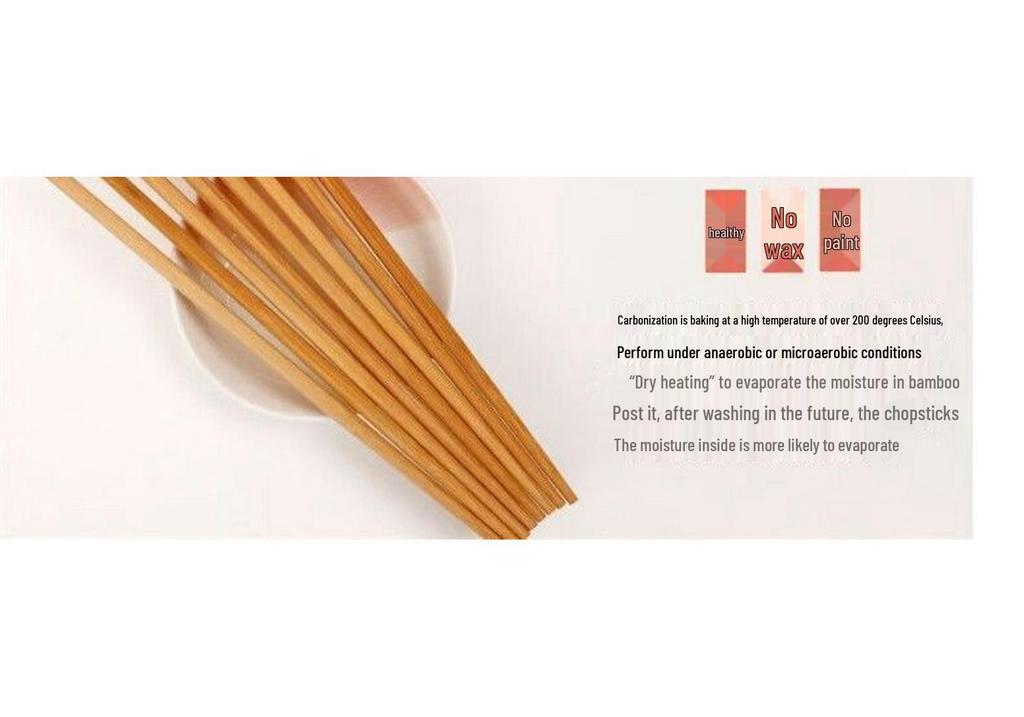 Individually Wrapped Carbonized Bamboo Chopsticks for Home, Restaurant, and Hotel Use – Thickened, Disposable, Multi-Specification