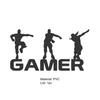Wall Self-adhesive Sticker DIY for Gift Eco-friendly Letter Gamer Design Self-adhesive Wall Decal Helpful Punch Free Black Color