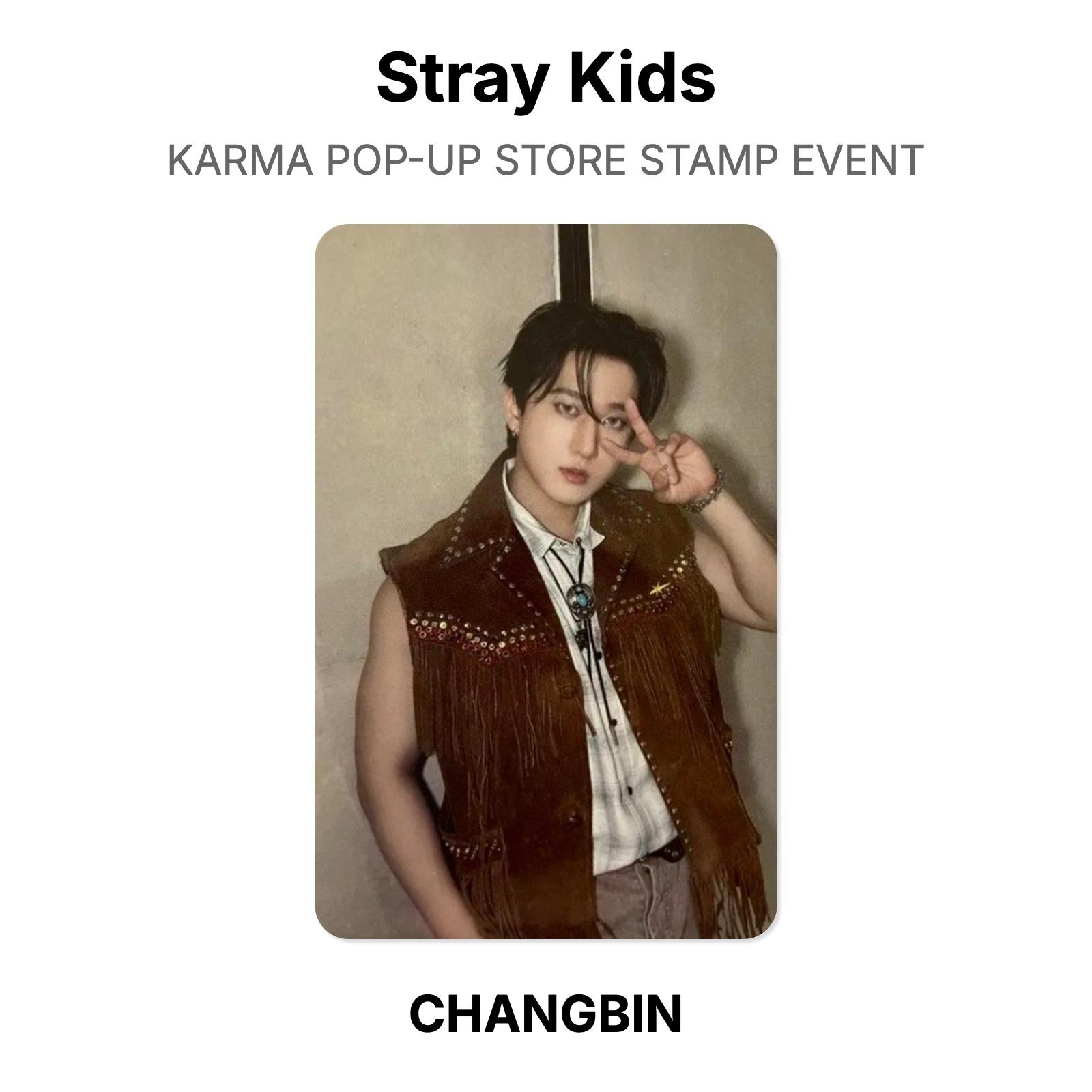 Stray Kids KARMA POP-UP STORE Событие со штампами Официальная фотокарточка CHANGBIN