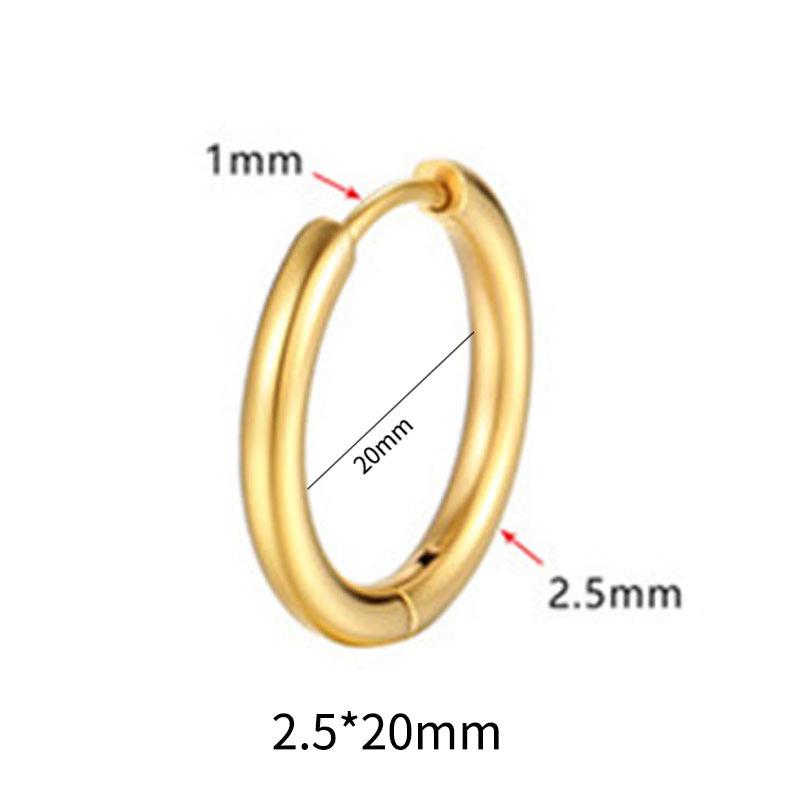 Korean Style Titanium Hoop Earrings - Versatile, Trendy, High-End Accessories
