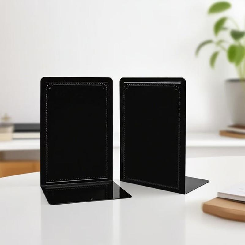 Luxury Classic Embossed Metal Bookend-Portable Customized Color & Logo Customized Size Executive-Grade Elegant Desk Organizer чёрный