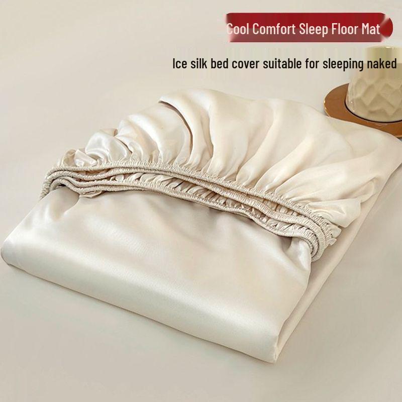 Ice Silk Summer Bed Set: Cool Mat, Mattress Cover & Anti-slip Protector