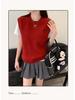 Women's Knitted Sweater Vest - Spring/Autumn 2024 Petite Sleeveless Layering Top