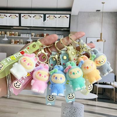 Desenho Animado Bonito Flocado Chaveiro Pingente Boneca Boneca Pingente de Bolsa Criativo Pequeno Presente