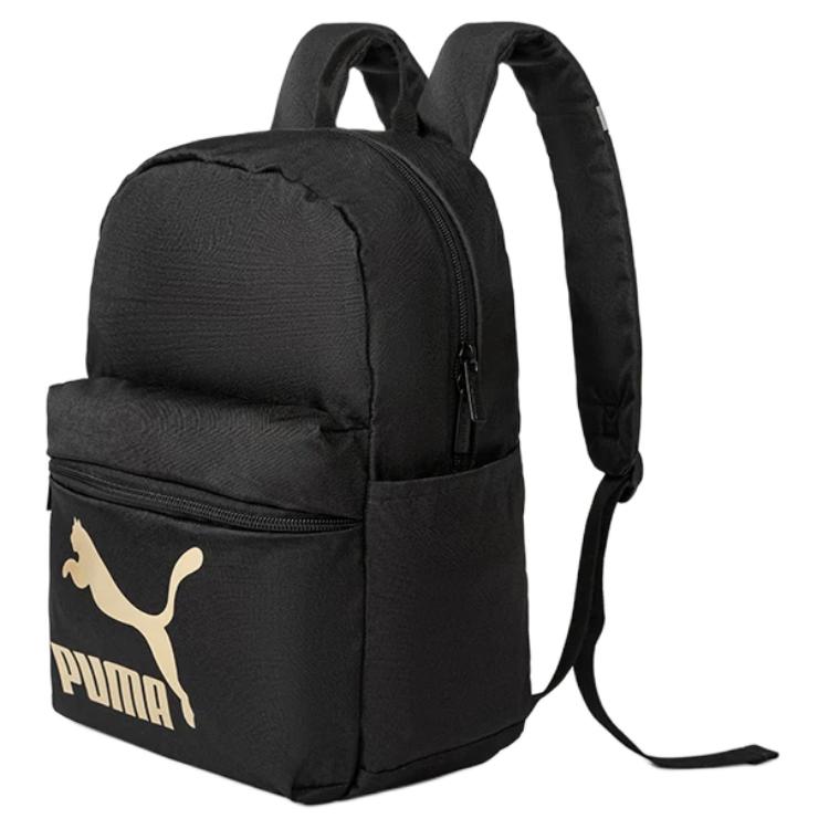 New PUMA Fabric Backpack Kids' Black & Gold 940796-02