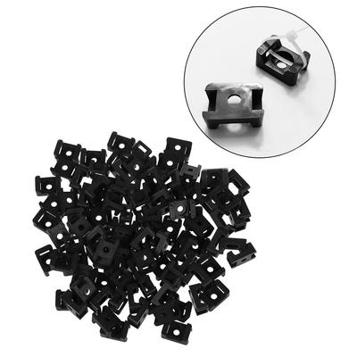 Lot de 100 clips de fixation pour serre-câbles, type selle, pour câbles d'ordinateur et de télévision