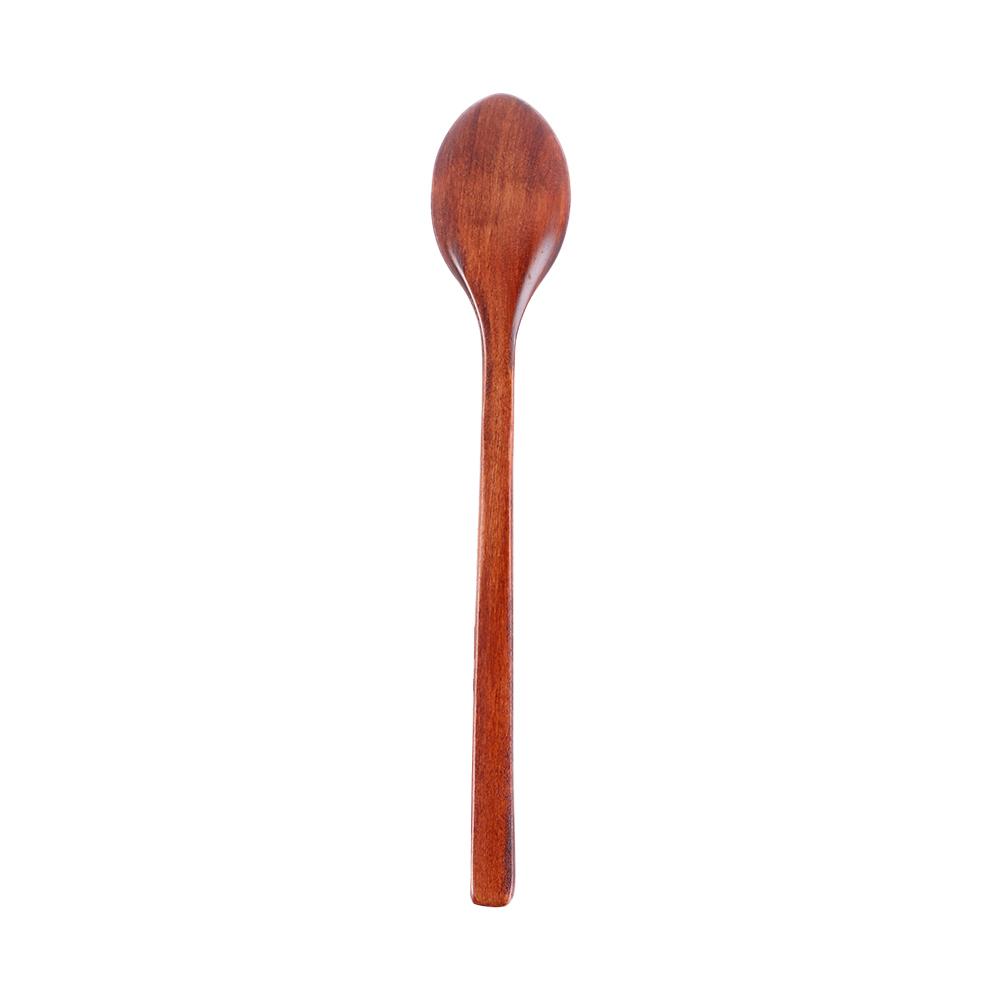 

Mixing Eco-Friendly Dinnerware Natural Long Handle Kitchen Utensil Cutlery Wooden Spoons Tableware