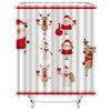 Tu Christmas Shower Curtain Santa Claus Reindeer Holiday Festive Bathroom Decor Waterproof Xmas Themed Backdrop Home Textile