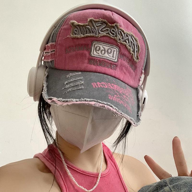 Vintage Baseballkappen mit Buchstabenstickerei für Herren und Damen, verstellbare Sommer-Sonnenhüte, Outdoor-Streetwear-Hüte