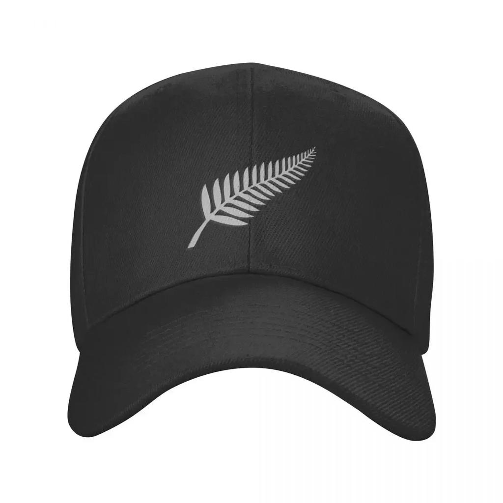 Nya Zeeland NZ Kiwi Svart Silver Ormbunke Emblem Sportfläkt Basebollkeps Snapbackhatt Hip Hop För Flickor Herrar