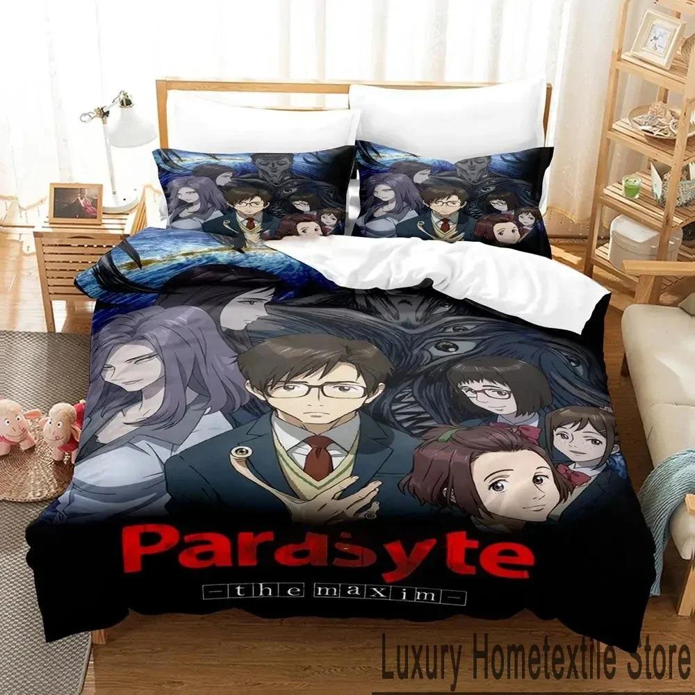 Stylish Breathable King Queen 3D Print Anime Parasyte Bed Size Boys Adult Quilt Comforter