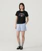 COVERNAT WOMAN Regular Fit Arch Clover Heart T-Shirt Black