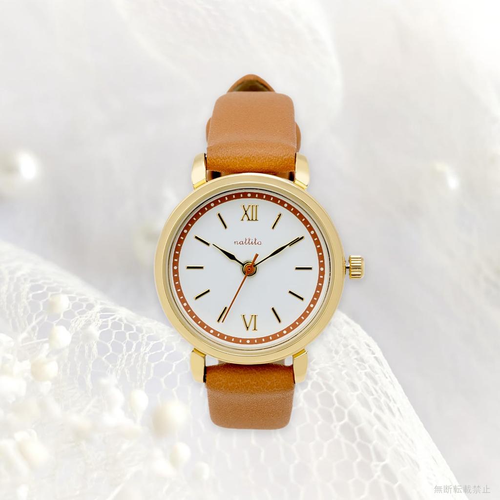 Fieldwork Analog Watch with Leather Women's Strap, Brown, MKL2306-5