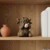 Mini Highland Cow Figurine Miniature Highland Cow Figurine Handmade Look for Study Room
