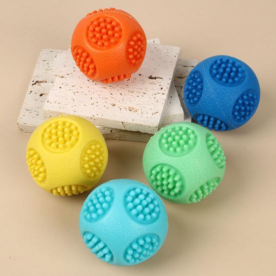 Pet Toy Convex Surface Sound Indoor Play Dog Relief Interactive Toy Bite-Resistant Molar Teeth Cleaning Rubber