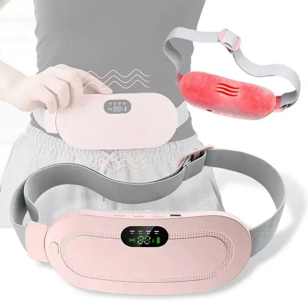 4 Gear Massage Smart Menstrual Heating Pad LED Display Women Belly Warmer Warm Uterus