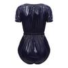 S-3XL Dames Lekvrij Eendelig Bodysuit Waterdichte Luierbroekje Korte Mouw Knopen in het Kruis Elastische Taille voor Zwemmen Adaptieve Kleding