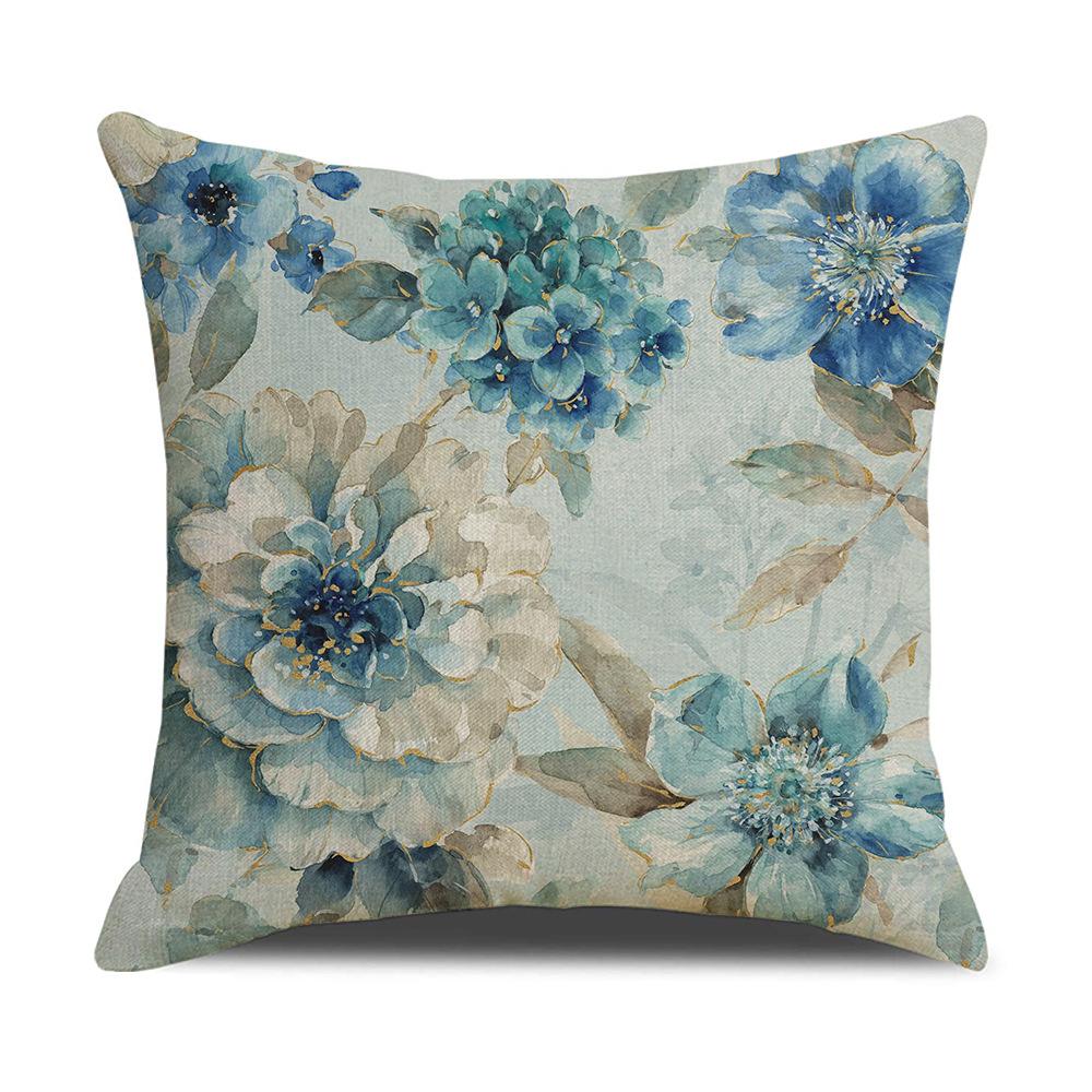 

Европейский Классический Синий Цветок и Птица Наволочка Домашняя Подушка для Дивана Декоративная Подушка Комбинация 45 * 45Cm (excluding pillow core)