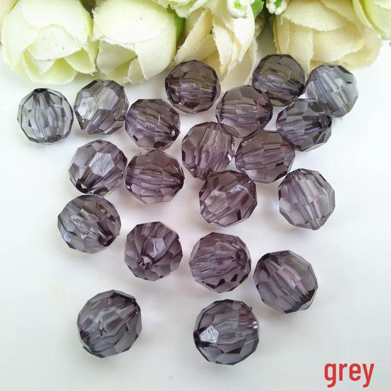 Transparente Acrylperlen 12MM für DIY-Vorhangschmuck - Farbiges Eckperlenmaterial aus Kunstkristall
