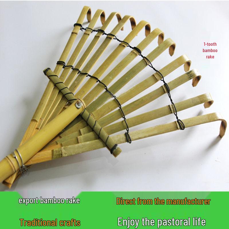 Large Bamboo Leaf Bear Hand Rake – Gardening Tool for Export to Japan, Europe, and America