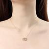 925 Silver Gold Plated Triple Ring Cubic Necklace