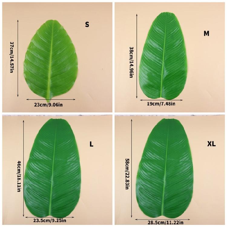 4pcs Multipurpose Banana Leaf Replicas Enhances Any Space with Tropicals Bendables and Practical Party Decoration